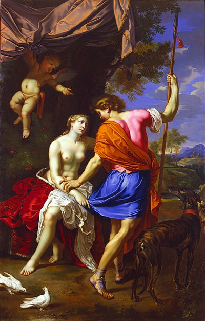 Venus and Adonis by Nicolas Mignard